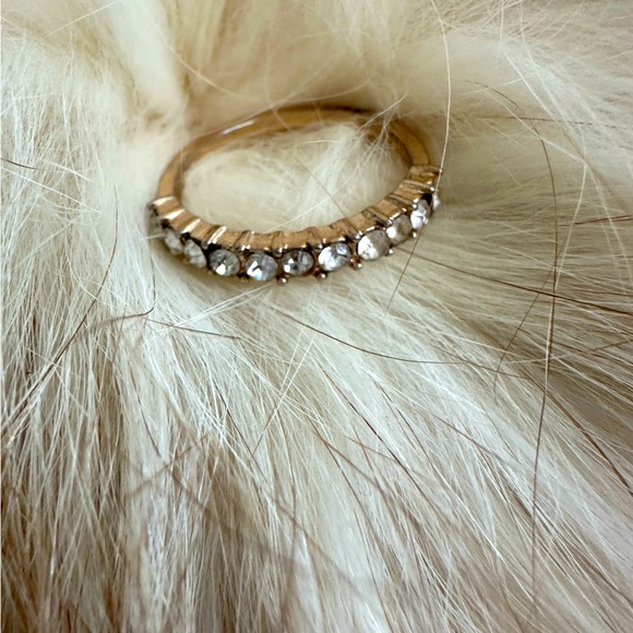 Women’s gold tone and faux diamond ring - Picture 1 of 1